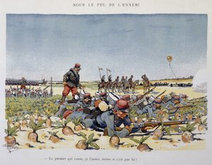 Düşman ateşi altında - A. guillaume tarafından 1900 dolaylarında görülen Armee by Albert Guillaume