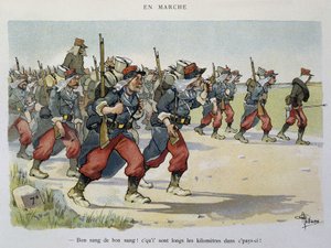 Yürüyüş - Albert Guillaume (1873-1942) tarafından 1900 dolaylarında görülen Armee by Albert Guillaume