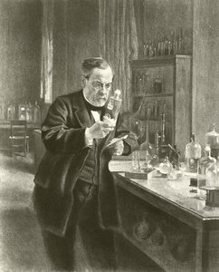 Dr Louis Pasteur laboratuvarında (gravür) by Albert Gustaf Aristides Edelfelt