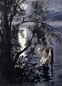 Cermen mitolojisinin ondine, su perisinin temsili. Albert Edelfelt