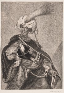 Zırhlı siyah bir Afrikalı