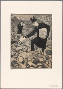 Misyonerlik çalışmaları üzerine siyasi bir karikatür için tasarım by Albert Hahn (I)