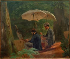 İki sanatçı iş başında by Albert Hendschel