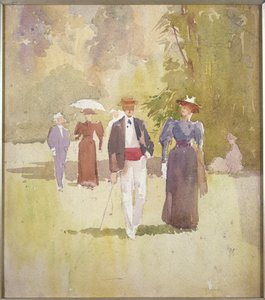 Parkta bir yürüyüş by Albert Henry Fullwood