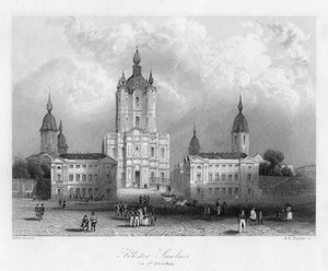 Kloster Smolnoi, St Petersburg yakınlarında, Rusya, c1840.