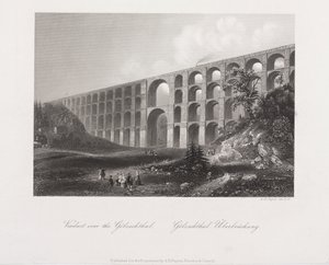 Golzschthal Üzerindeki Viyadük, Saksonya, c.1840