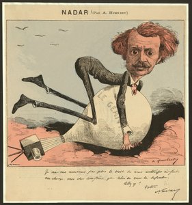 Nadar, bar. 1863 (renkli lito) by Albert Humbert