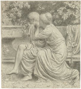 "Bir İdil" için çizgi film, by Albert Joseph Moore