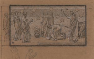 Battledore ve Shuttlecock için Çalışma by Albert Joseph Moore