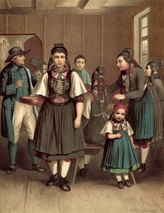 Alman kostümü, Hessen Amt Biedenkopf Büyük Dükalığı by Albert Kretschmer