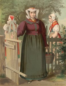 Alman kostümü, Prusya (Silesia Eyaleti), Tannhausen by Albert Kretschmer