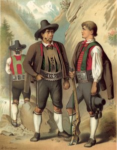 Alman kostümü, Tirol, Yolcu by Albert Kretschmer