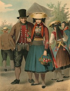 Alman kostümü, Vierlande by Albert Kretschmer