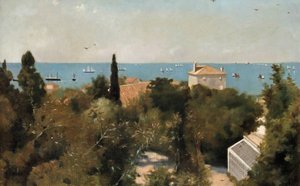 Sahil şeridinin görünümü, Trieste, 1889 dolayları