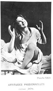 Tutkulu Tutumlar: Desire Magloire Bourneville (1840-1909) ve Paul Regnard (1850-1927) 1878 tarafından yazılan 'Iconographie de la Salpetriere'den coşku içinde Augustine by Albert Londe