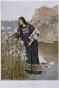 Bir kadın iris üfler - Lynch tarafından, 20. yüzyılın başlarında by Albert Lynch