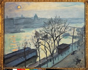 Paris üzerinde güneş. Quai du Louvre by Albert Marquet
