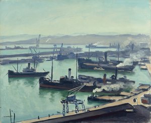 Cezayir Limanı (tuval üzerine yağlıboya) by Albert Marquet