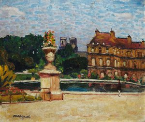 Lüksemburg'daki Gölet; Le Bassin du Luxembourg, 1904 dolayları (gemiye serilmiş tuval üzerine yağlı boya) by Albert Marquet