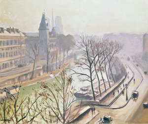 Paris'te Seine (tuval üzerine yağlıboya) by Albert Marquet