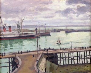 Le Havre'nin dış limanı, l'Anse des Pilotes (tuval üzerine yağlıboya) by Albert Marquet