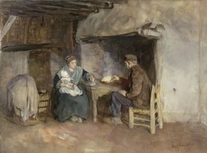 Köylü bir ailede öğle yemeği