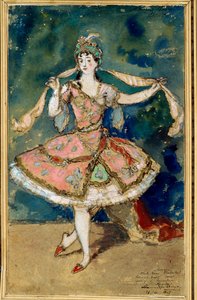 "Le Pavillon d'Armide" için hazırlık kostümü, bale Nikolai (Nicolas) Tcherepnine (1873-1945) - Alexander Nikolayevich Benois (1870-1960) eseri by Albert Nikolayevich Benois