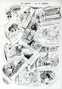 Salonda, 'La Caricature'dan, No. 283, 30 Mayıs 1885 by Albert Robida