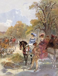 Fransız kralı Francois 1. (1494-1547) Albert Robida'nın çizimi (1909) by Albert Robida