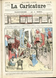 La Caricature#39;ın (1880) Kapağı için Albert Robida#39;nın (1848-1926) çizimi by Albert Robida
