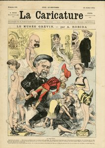 La Caricature#39;ın (1880) Kapağı için Albert Robida#39;nın (1848-1926) çizimi by Albert Robida
