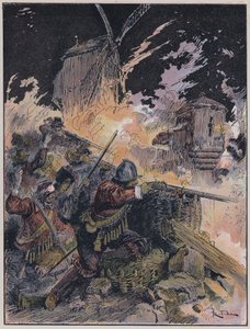 Le Capitaine Bellormeau için çizim ve A Robida tarafından resmedilmiştir (renkli taş) by Albert Robida
