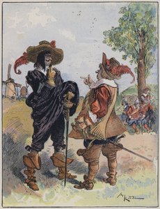 A Robida tarafından çizilen Le Capitaine Bellormeau için illüstrasyon by Albert Robida