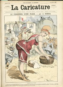 La Karikatürün Battaniyesi için Albert Robida#39;nın (1848-1926) İllüstrasyonu (1880) by Albert Robida