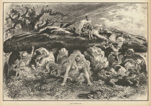 Korrigans, Breton efsanesinin ruhları (lito) by Albert Robida