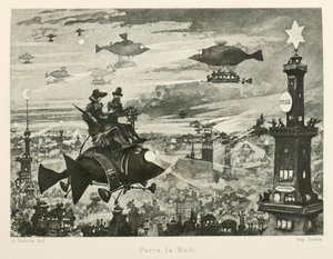 Gece Paris, yirminci yüzyıl, 1880.