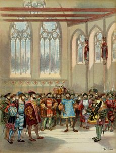 Charles V (1500-1558) tarafından gönderilen Burgonya Heraut, 16. yüzyılın ilk yarısında Paris