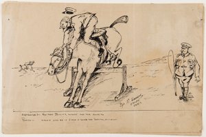 Birinci Dünya Savaşı karikatürü, 22 Eylül 1917 (kağıt üzerinde kalem ve mürekkep) by Albert Warbrick