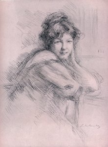 Bir kadının litografi portresi, c1905 by Albert de Belleroche