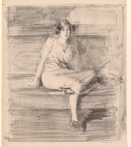 İsimsiz (Oturan Genç Bayan) by Albert de Belleroche