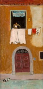 Orbetello'daki pencere, c.1980 (gemideki yağ)