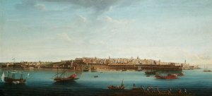 Valletta, Malta ve çevresinin yedi görünümünden biri, c.1753 (tuval üzerine yağlı boya)