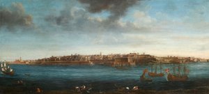 Valletta, Malta ve çevresinin yedi görünümünden biri, c.1753 (tuval üzerine yağlı boya)
