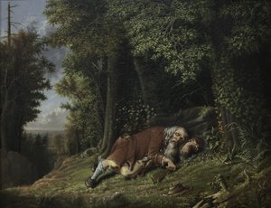 Rip Van Winkle Uykuda, 1879-80 (tuval üzerine yağlı boya)