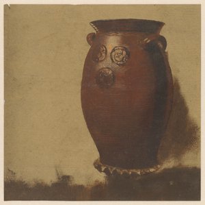 Hafif bir arka plana karşı kolonya kavanozu by Albertus Steenbergen