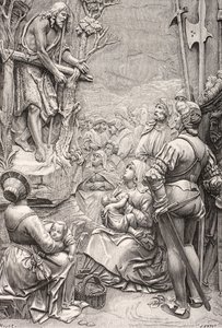 Aziz John Çölde Vaaz Eden Vaftizci (gravür) by Albrecht (after) Durer or Duerer