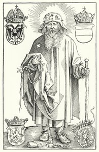 St Coloman (engraving) by Albrecht (after) Durer or Duerer