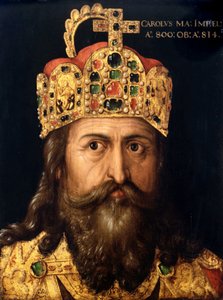 ""Portrait de Charlemagne (742-814)"" Peinture de l
