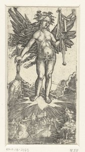 Kanatlı alegorik kadın figürü by Albrecht Altdorfer