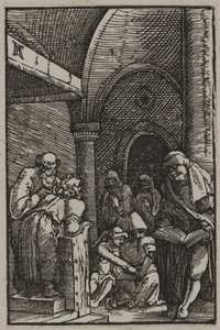Doktorlar Arasında İsa, c.1515 (tahta baskı) by Albrecht Altdorfer